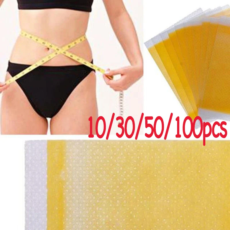 100pcs Healthy Slimming Chinese Medicine Lazy Slimming Belly Patch Fast Burning Fat Lose Weight Navel Sticker Unisex Weight Loss