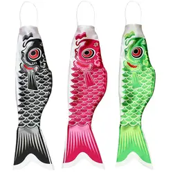 Fish Wind Chimes Carp Windsock Cartoon Satin Dragon Boat Carp Windsock Streamer Japanese Festival Hanging Decoration
