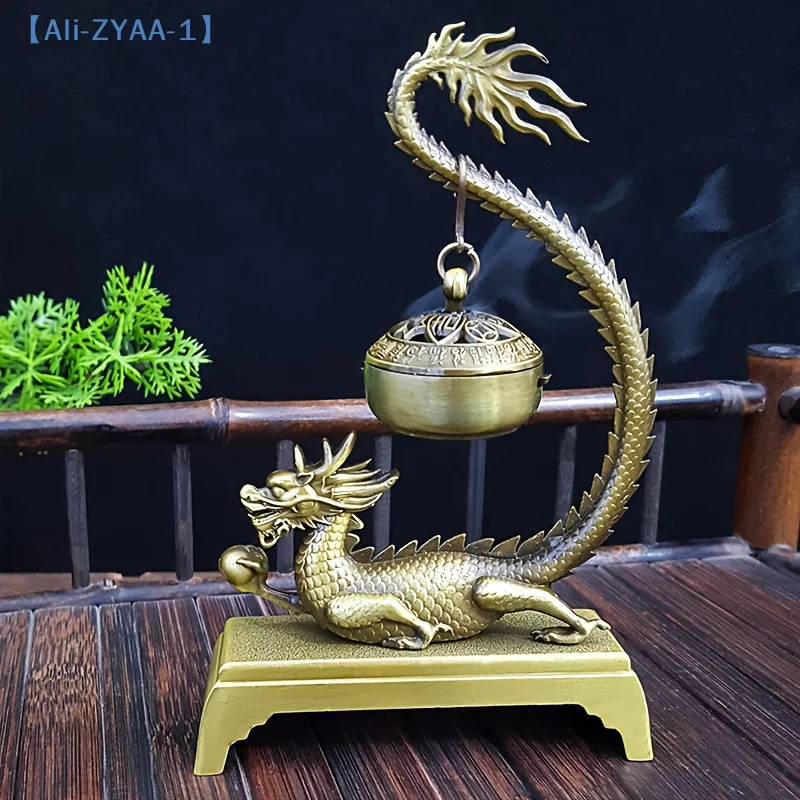 【ZYAA-1】1 Stück Drachen-Räucherstäbchenhalter, Glücksbringer, Feng Shui, chinesischer Drache, Retro-Räucherstäbchenbrenner, Heimdekoration, Kunsthandwerk