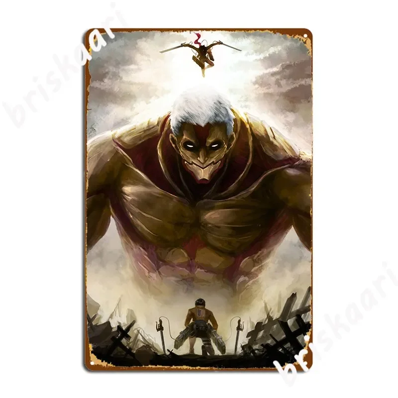 The Armored Titan Poster Metal Plaque Funny Wall Decor Bar Cave Cinema Living Room Tin Sign Poster