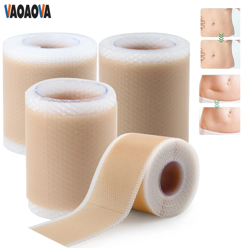 1 Roll Professional Silicone Scar Sheets Scars Treatment  Reusable Silicone Scar Strips Type Keloid C-Section Surgery Burn Acne