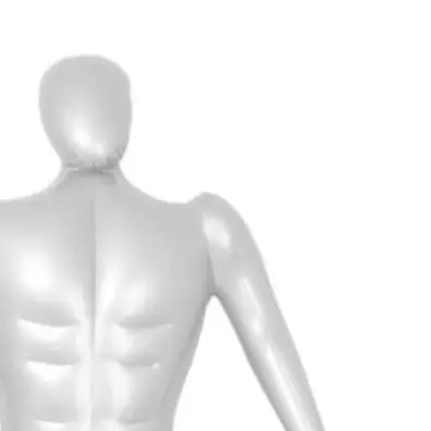 Silver PVC Inflatable Mannequin Male Full Body 168cm Clothes Display Model For Retail Store Window Dress