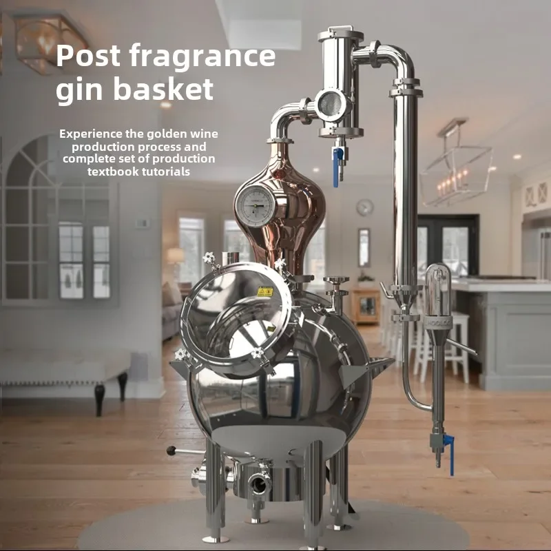 Household Copper Distiller for Baijiu Whisky Gin Brewing Complete Home Distilling Equipment Set