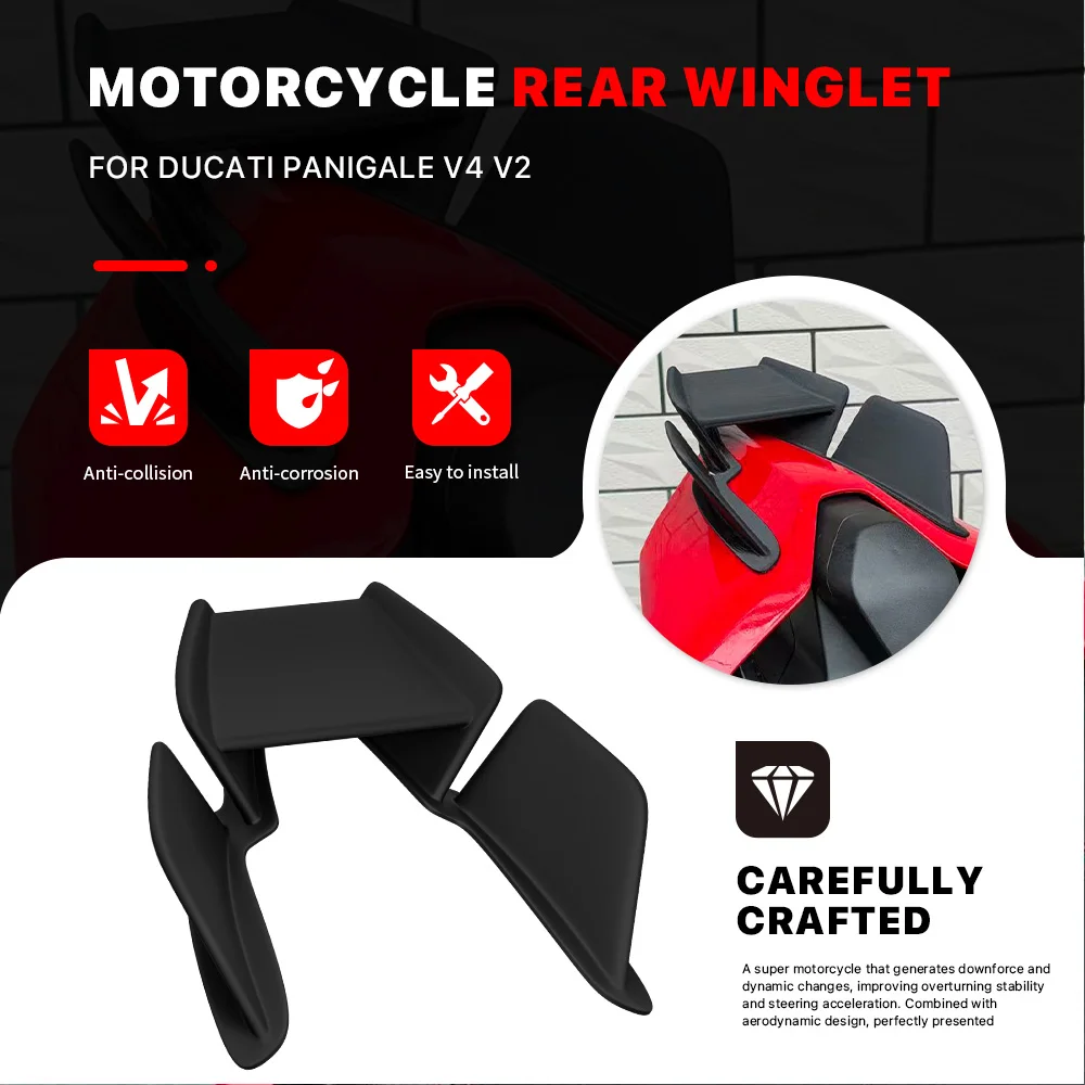 

For DUCATI PANIGALE Street Fighter V4 V4S V4R 2018-2024 Motorcycle Rear Fairing Side Winglet Aerodynamic Rear Wing Spoiler