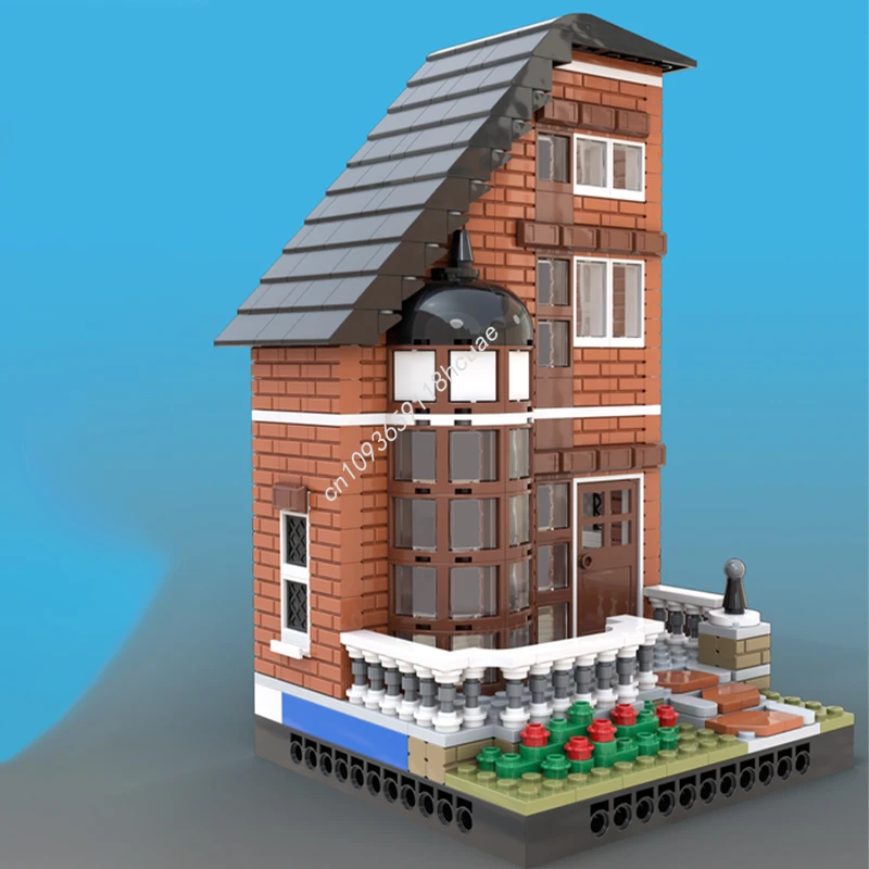 

490 шт. MOC пригородный модульный дом 1 модульные здания строительные блоки строительные рождественские игрушки подарок DIY сборка креатив