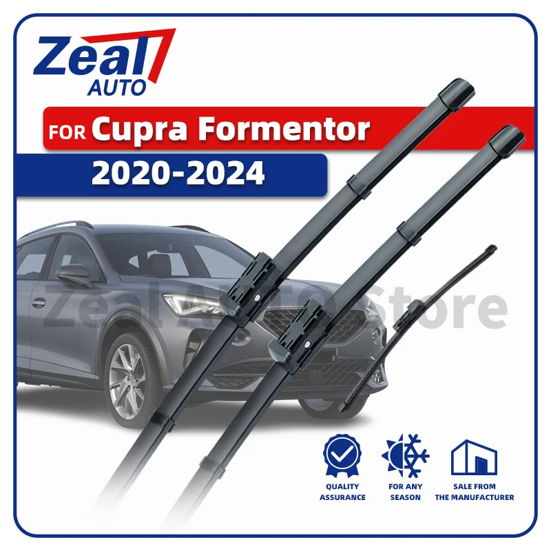 

Передние и задние щетки стеклоочистителя с левым рулем для Cupra Formentor 2020-2024 2021 2022 2023, резиновые щетки для лобового стекла, аксессуары