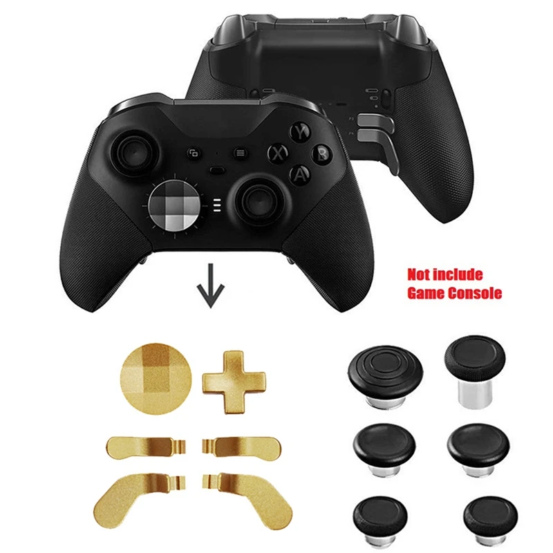 ABGN 17 pièces palettes en métal poignées de pouce Kit de Joystick de noyau pour One Elite 2 pièces de contrôleur de jeu de précision améliorée
