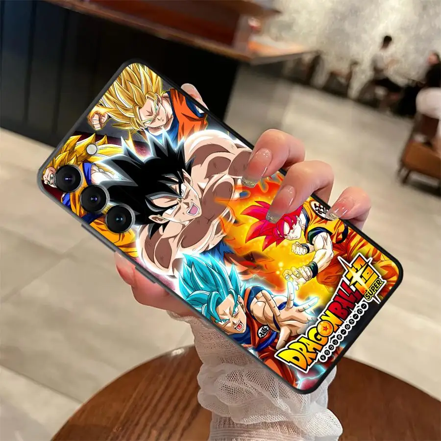 Funda Dragon Ball Super Goku para Samsung Galaxy A04 A06 A03 A20 A13 A30 A15 A70 A40 A16 A50 A10 A12 A05 funda negra suave para teléfono