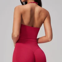 Summer Sports Halter Yoga Top Gym Vest Woman Backless Tank Tops Seamless Push Up Sport Bra Running Vest Workout Top Activewear - Image 6