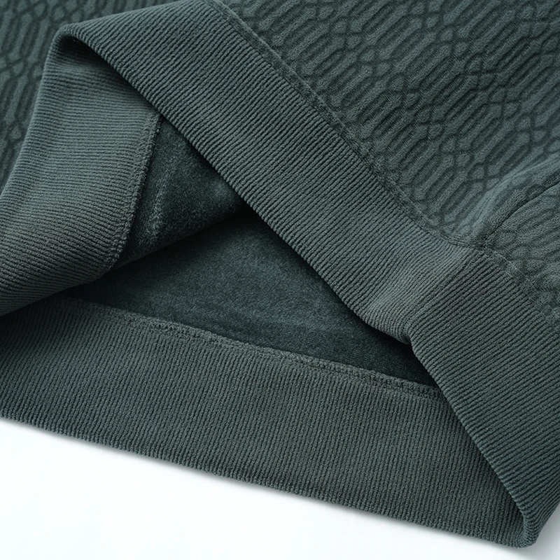 Man Luxury Long Sleeves Knitwear Double-Sided Fleece Round Neck Letter Print Autumn New Soft WarmHot Comfortable Minimalist Tops