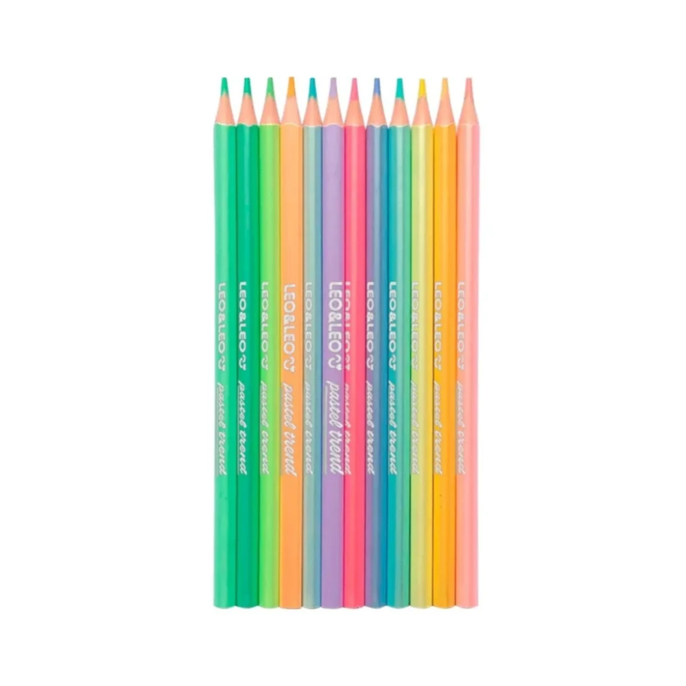 Color Pencils 12 Colors Pastel Trend by Leo & Leo