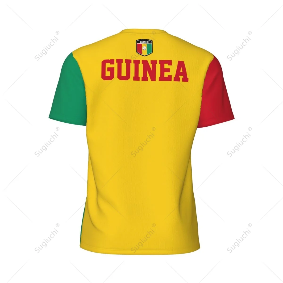 Exclusive design Guinea Flag Grain 3D Printed Men For Running Bike Soccer Tennis Fitness Sports tshirt Mesh Fans Short T-shirt