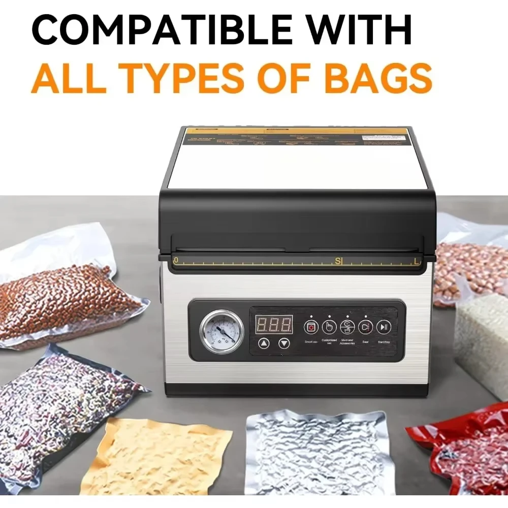 

V32 Fully Automatic Chamber Small Vacuum Sealer Foods Meat Keep Fresh Compact Size Home Vacuum Heat Sealer Wrapping Machine