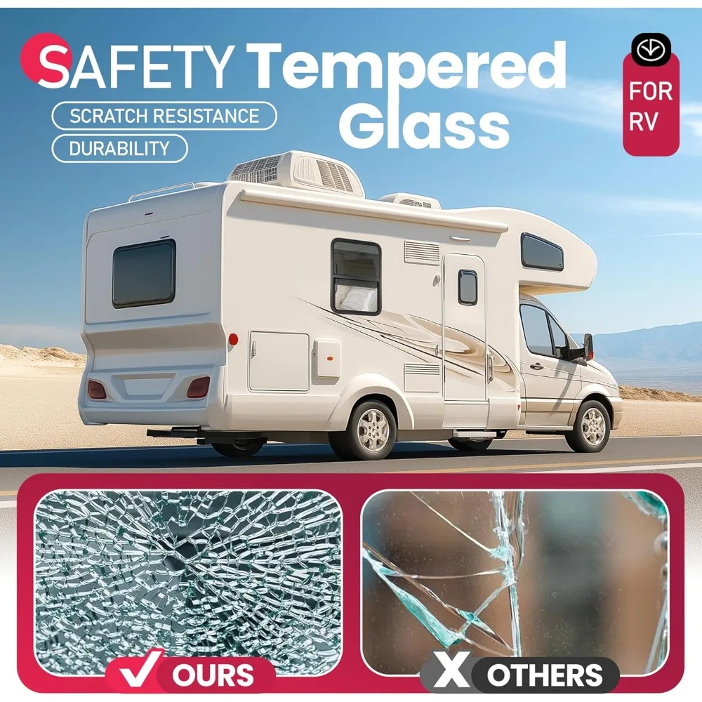 24 Wide x 36 High Vertical Slide RV Window Replacement with Screen for Cargo, Travel Trailer, and Camper