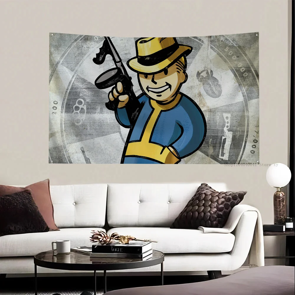 1pc Vault Tec Caesar's Legion Brotherhood Of Steel Flag Flags And Banners Four Hole Polyester Outdoor Decor Room Aesthetic