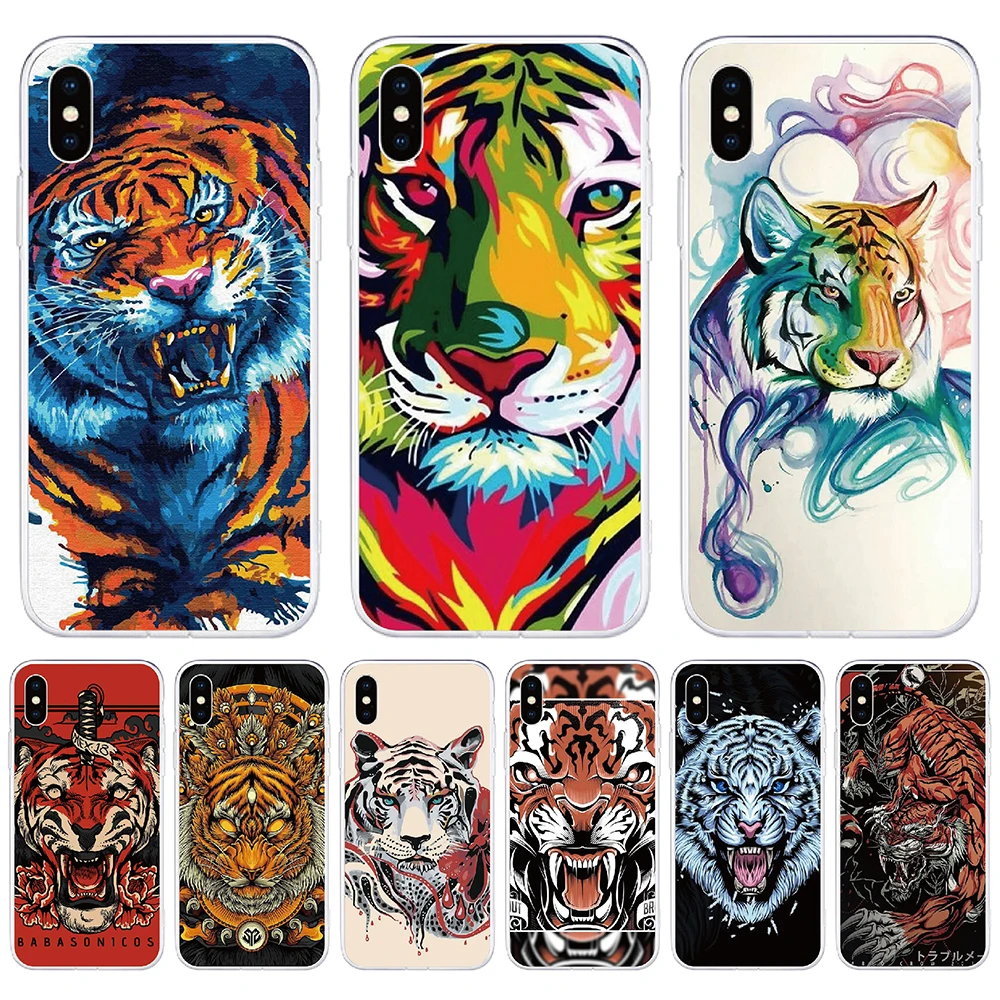 For ZTE Blade V30 Vita Libero II 5G V2022 A71 A51 Lite A31 Plus L210 L9 Tempo X Silicone Shockproof Cover Phone Case Anime Tiger