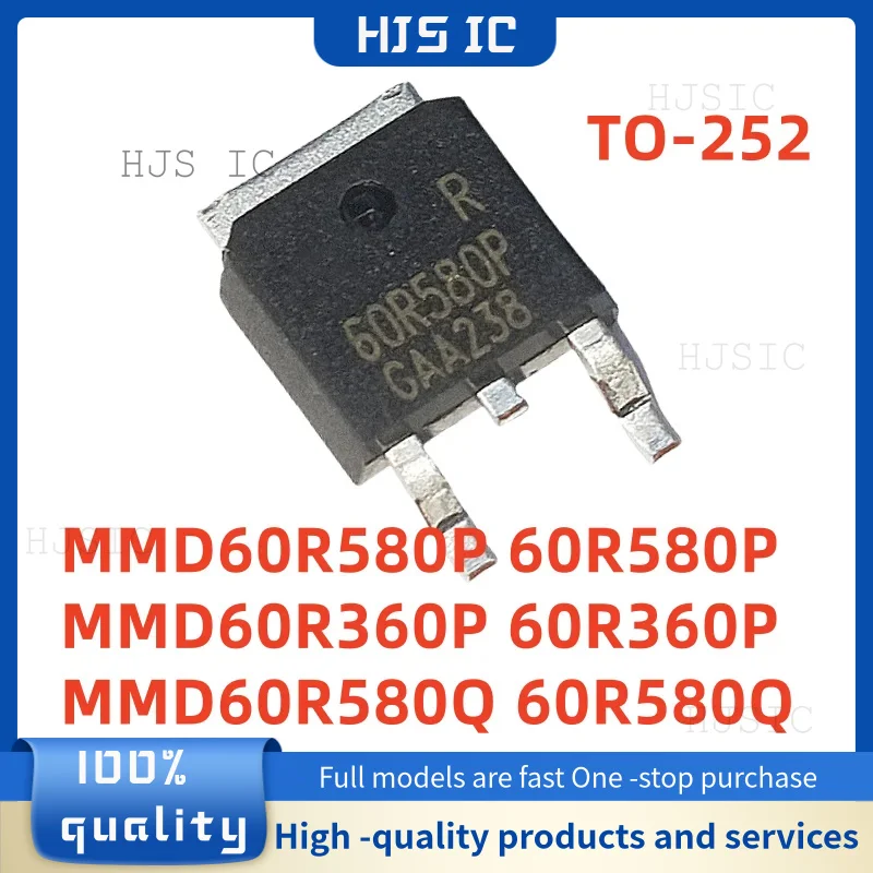 10 Uds nuevo MMD60R580P 60R580P MMD60R360P 60R360P MMD60R580Q 60R580Q TO-252 transistores componente electrónico