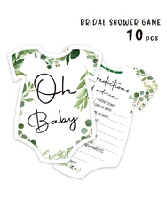 10pcs Baby Baptist Party White Paper Card Baby Suggestion Blessing Prediction Card