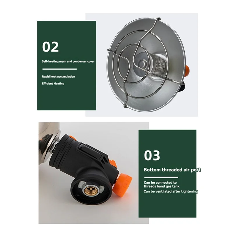 

AA01-Outdoor Portable Heater Camping Gas Small Sun Winter Outdoor Travel Heating And Rescue Equipment(Without Gas Tank)