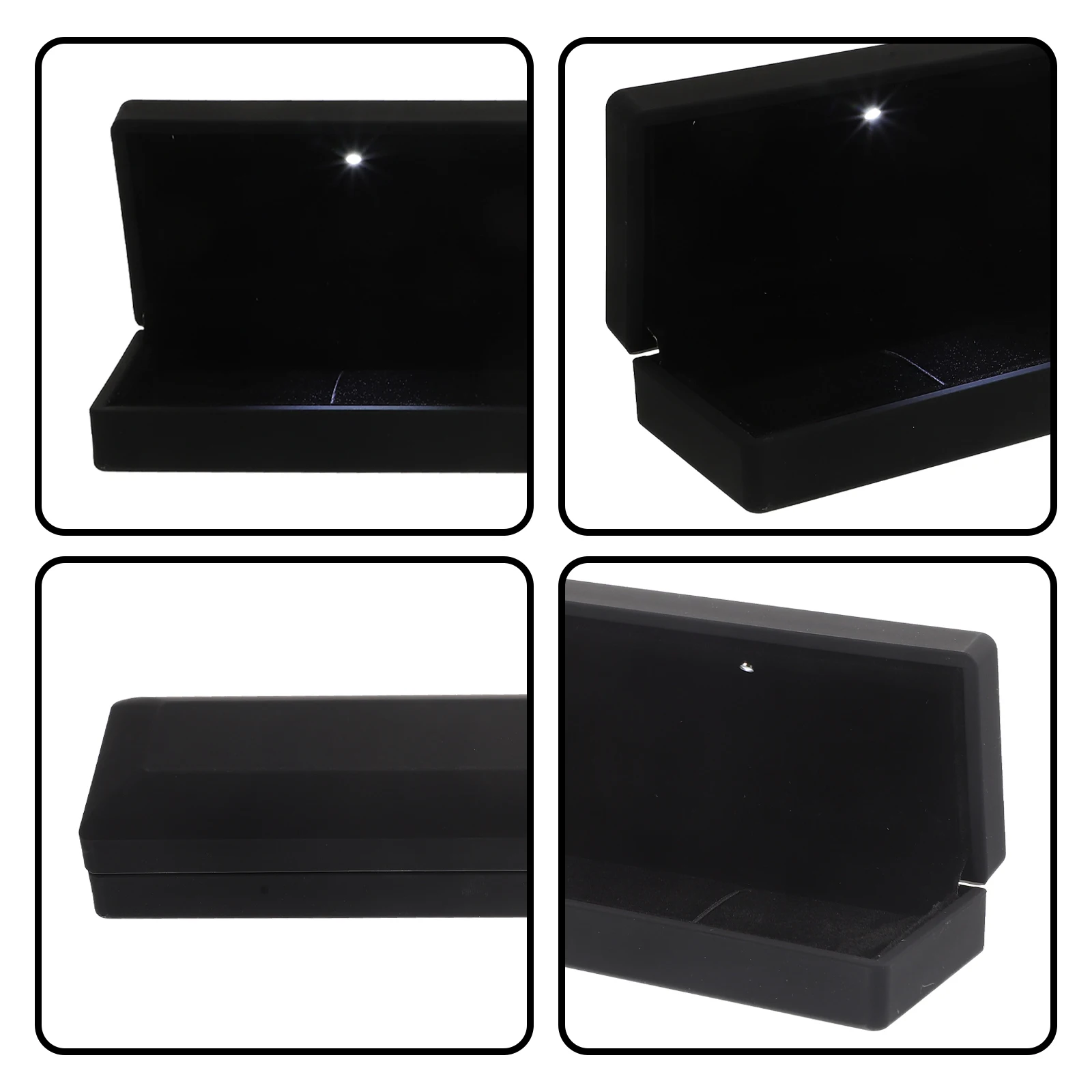 

Светодиодный ювелирный резиновый фланелевой контейнер для хранения ожерелья, коробка для браслета со светодиодной подсветкой, чехол для браслета, подарочная упаковка, упаковочный инструмент, дисплей