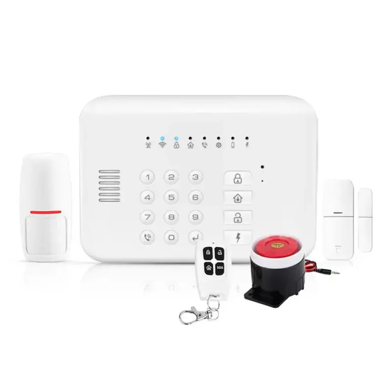 Tuya APP Remote Control WIFI+GSM Alarm System For Home Security Burglar Alarm Sensor PIR Motion Detection Door Contact