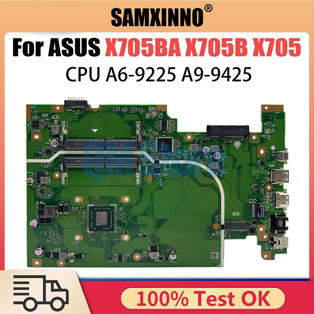 

X705BA Материнская плата ASUS X705B X705 материнская плата для ноутбука A6-9225 AMD 100% Test OK