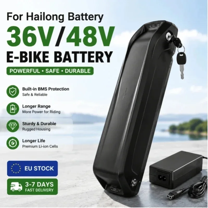 EU-Lagerbestand 36V 48V 40Ah E-Bike Lithium-Akku 30A BMS für 350W 500W 750W 1000W Motor Schnelle Lieferung Ladegerät Inklusive