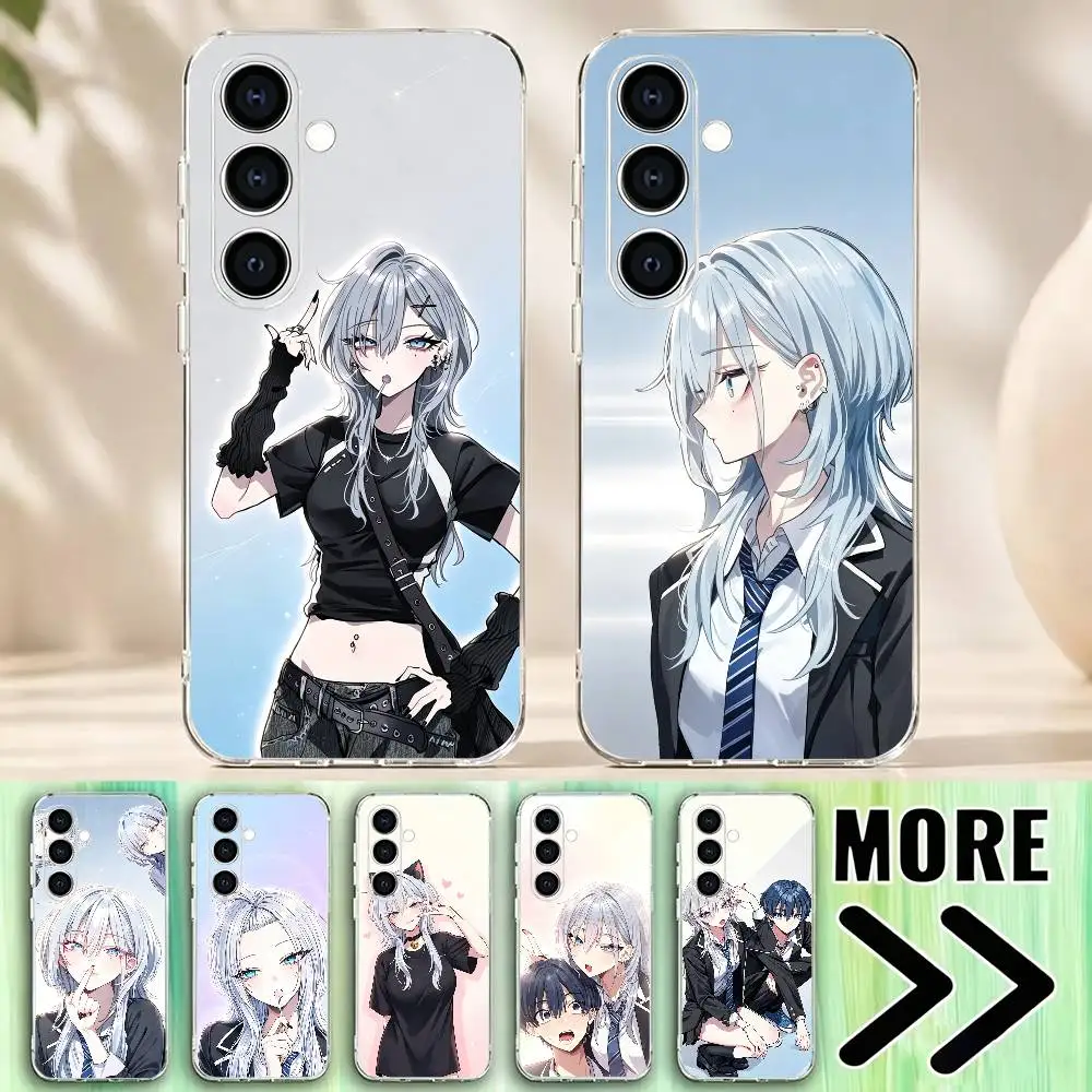 Haimiya-senpai wa Kowakute Kawaii Manga Phone Case Transparent Soft TPU Case For Samsung A73,A72,A70,A71,A53,A52,A51