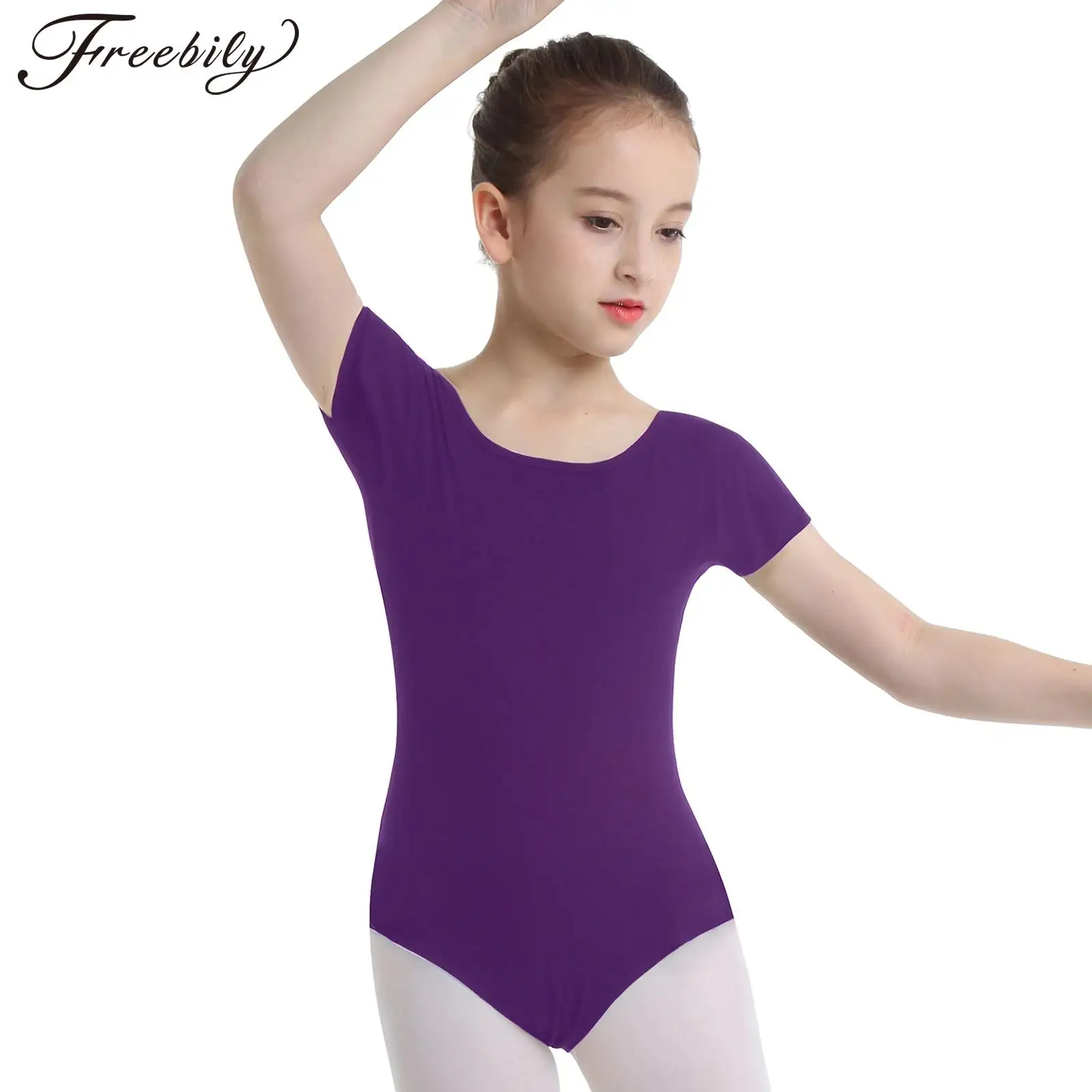 

Toddler Girls Gymnastics Leotard Ballet Clothes Kids Dance Wear Ballerina Childs Cotton Bodysuit For Dancing Skating Jumpsuit