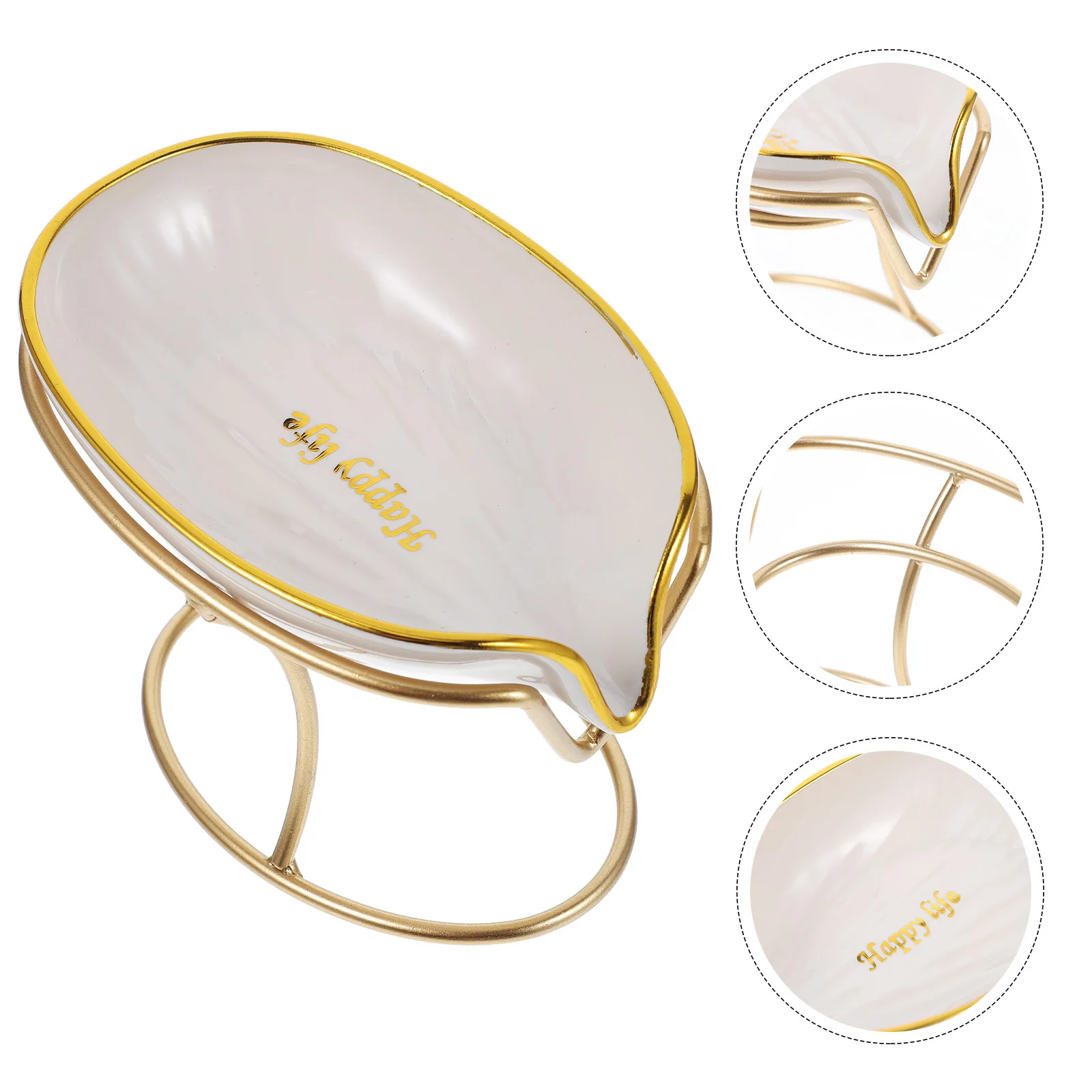 

Bathroom Soap Draining Rack Iron Stand Tilted Design Self Draining Soap Holder Tray for Kitchen Shower Countertop