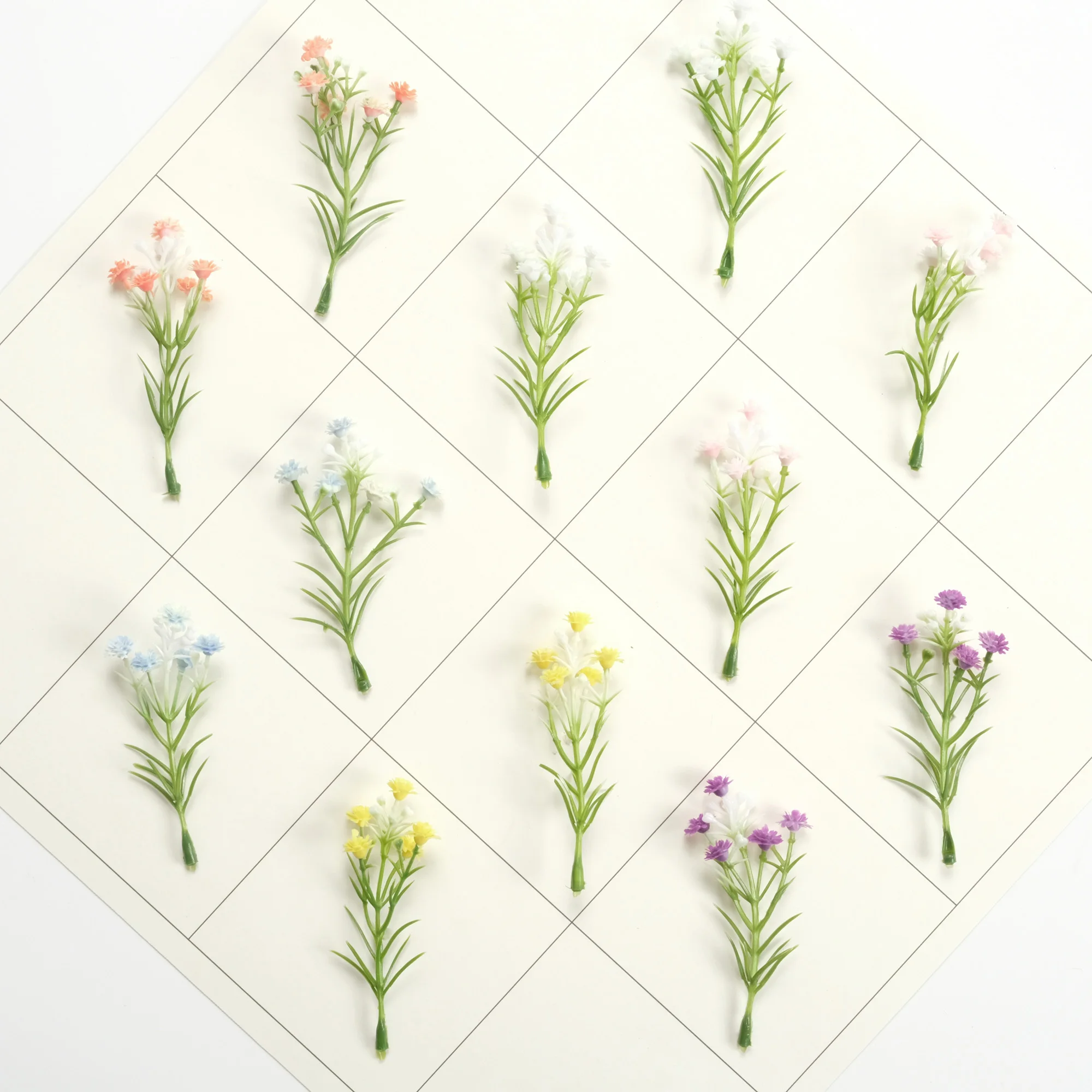 25/200 adet yapay çiçek plastik bebeğin nefes sahte DIY sophila DIY el sanatları buketleri için taç korsage dekor sahte çiçek