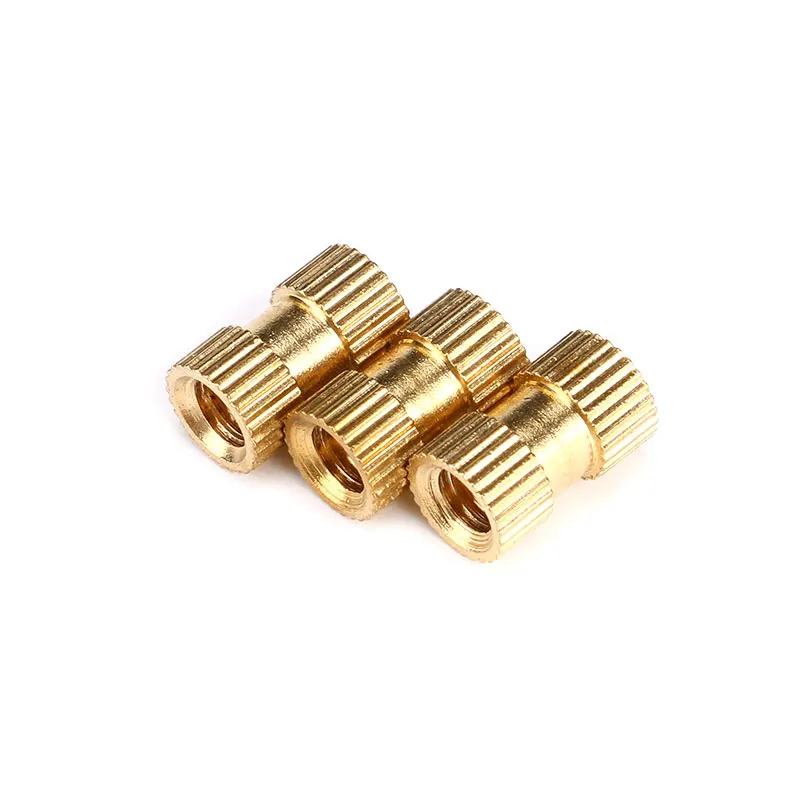 10PCS M4 Blind Hole Single-pass  Knurled Nut Inlay Injection Copper Flower Mother Embedded Parts Nut Copper