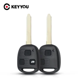 KEYYOU With Rubber Pad Remote Car Key Shell Case For Toyota Yaris Carina Corolla Avensis Celica RAV4 Prado Camry Toy47 Blade