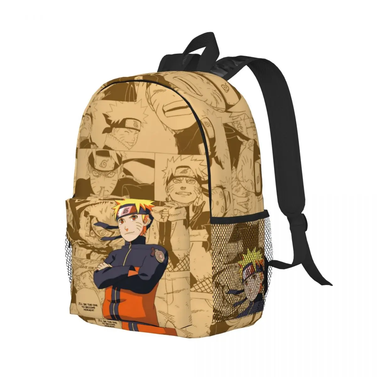 Naruto Compact 15-Inch Backpack - Stylish Lightweight Bag Perfect for Students and Commuters