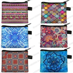 Bohemia Style Ladies Coin Purse 3D Printing African Girl Coin Bag ID Credit Card Wallet Gift