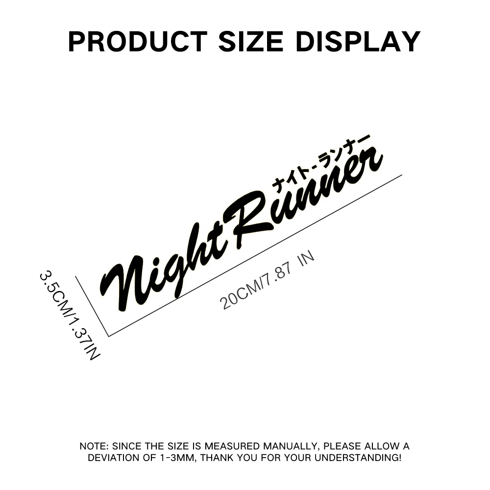 HellaFlush Style Reflective Car Decals for Night Runner - Windshield Window Bumper Door Styling - Decorative Vinyl Decals Waterp