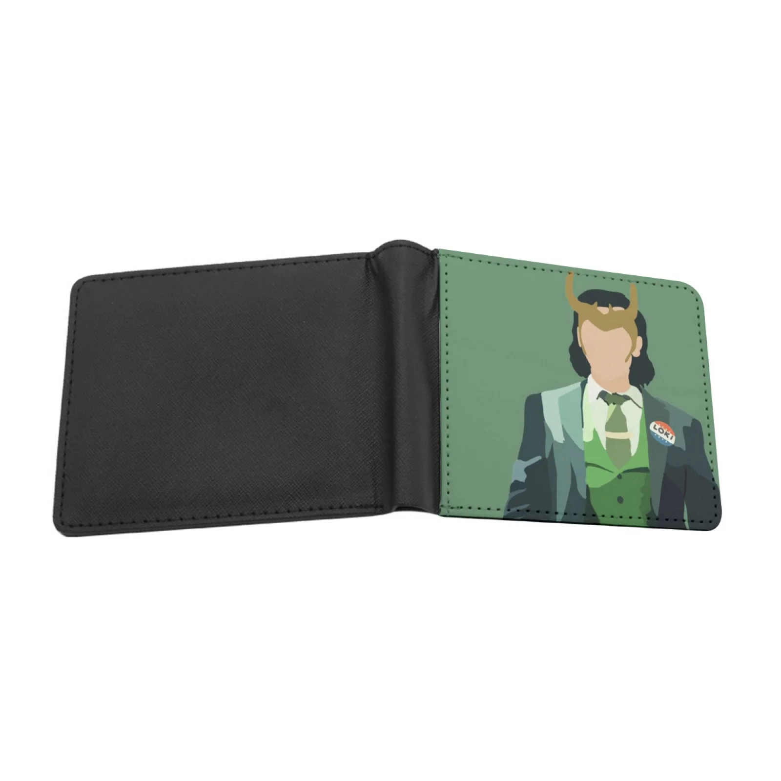 President Personalized Men's Leather Wallet Credit Card Pouch Purse President Tom Hiddleston Mobius Sylvie Superhero Owen