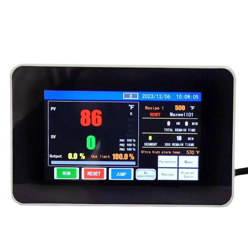 ramp soak wifi pid kiln temperature controller with 3 SSR output 2 alarms