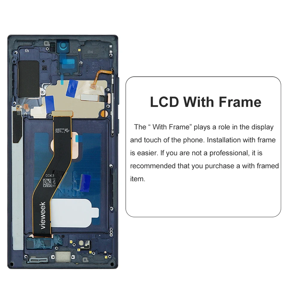 Ensamblaje de pantalla LCD AMOLED Note10+ para Samsung Galaxy Note 10 Plus N975F N975F/DS, pantalla táctil digital reemplazo 5