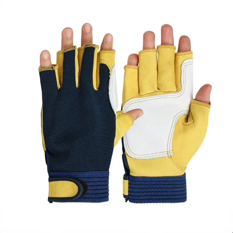 

Light Welding Work Glove Leather Industrial Safety Wear Resistant Mechanic Worker Natural Working Mitten Protection