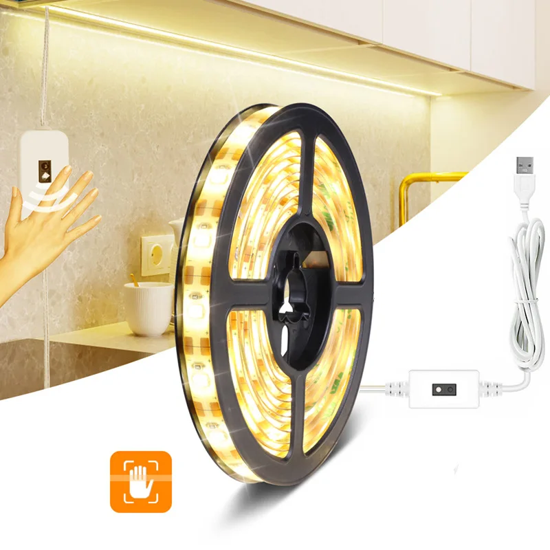 

LED Strip Light Hand Sweep Waving Sensor DC 5V USB 2835 Backlight LED TV Kitchen Under Cabinet Lamp LED Light Strip Diode Lights