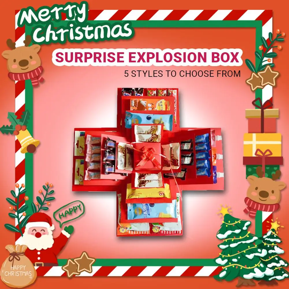 5-lagige kreative Explosions-Geschenkbox zum Selbermachen, kreieren Sie verschiedene Geschenke selbst. Mysteriöses, selbstgemachtes Geschenk zum Geburtstag, Weihnachten – Detail 3