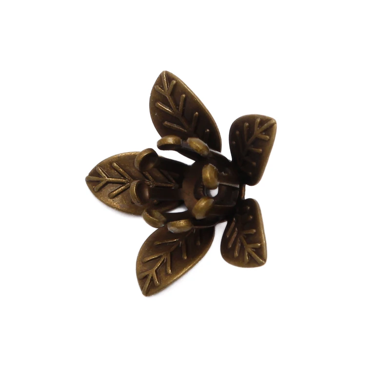 20pcs 12x7mm Vintage Copper Flowers Blank Setting Filigree Wraps Connectors Charm Findings For Jewelry Making Components
