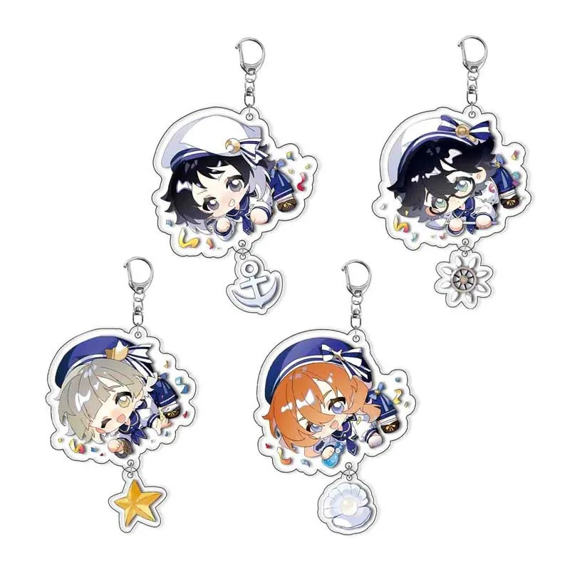 Bungo Stray Dogs Acrylic Keychain Sailor Costume Dazai Atsushi Chuuya Ranpo Anime Key Ring Bag Pendant Cosplay Accessory Gift