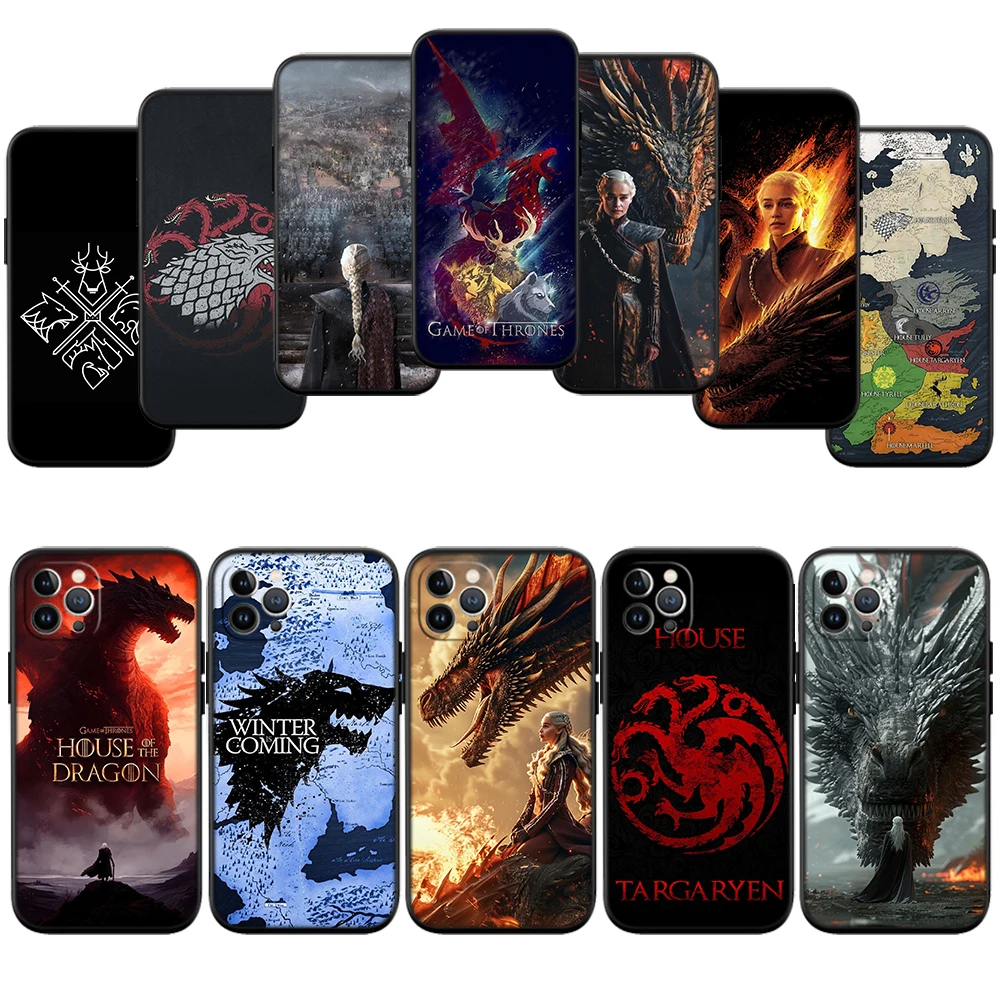 Dragon Mother Thrones New High-End Cell Phones Case for iPhone 16 15 14 13 12 Pro Max Plus Mini