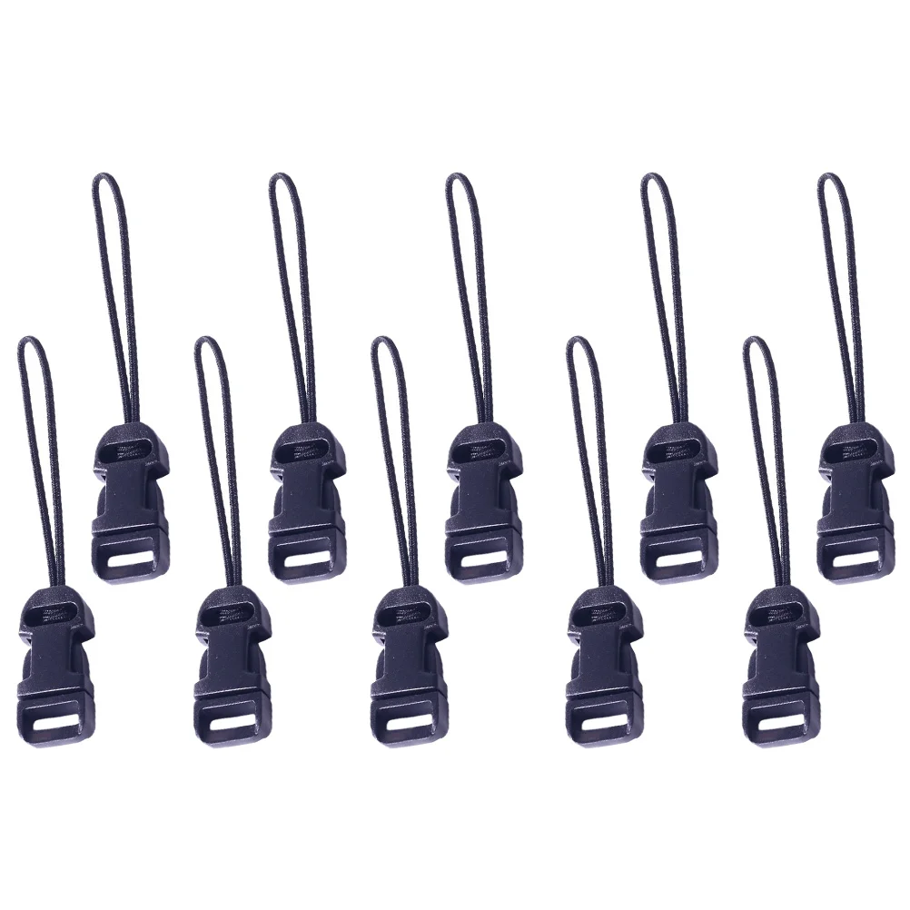 10pcs Camera Quick Connect Straps 11mm Width Black Lanyard Mini Quick Release Clip Adapter for Strap