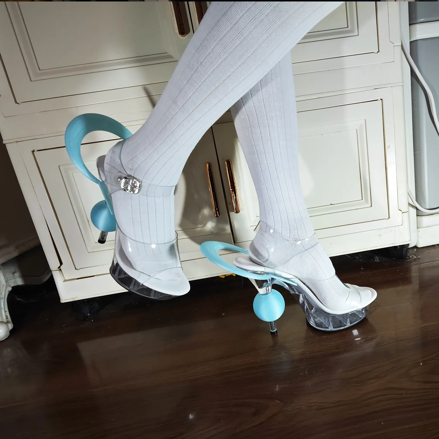 Genshin Impact Columbina Cosplay Schuhe Moon Maiden Homecoming Crystal Luminous High Heels