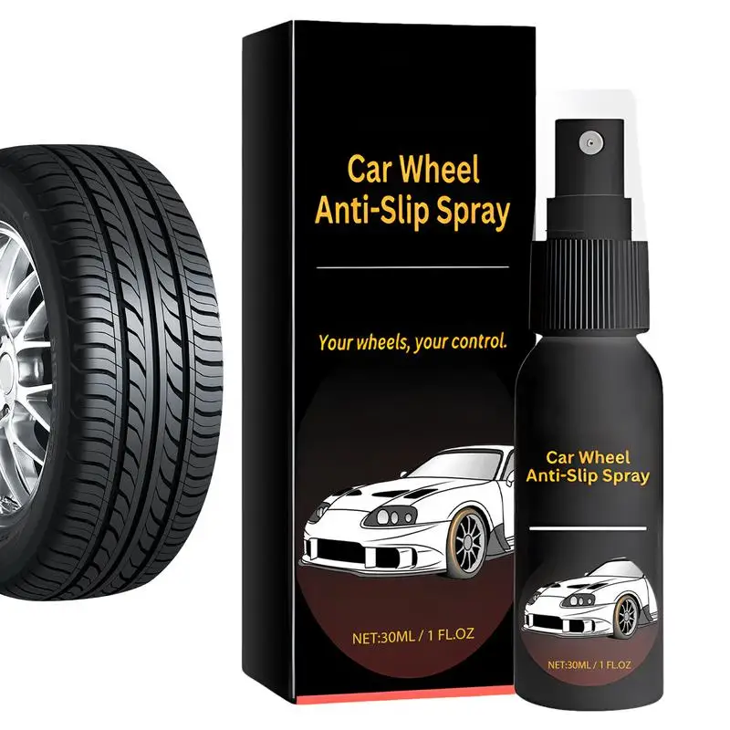 30ml Anti Slip Spray For Car Wheels Anti Skid Spray Cleaning Agent Tire Shine Gloss Car Wheel Care Maintenance Detailing Agent