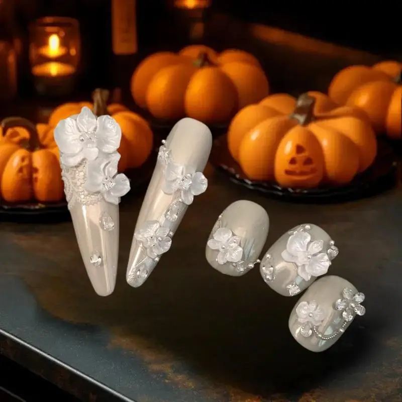 Moule à ongles Design orchidée papillon doux, outil de modèle de sculpture de manucure de fleur de Phalaenopsis 3D, DIY