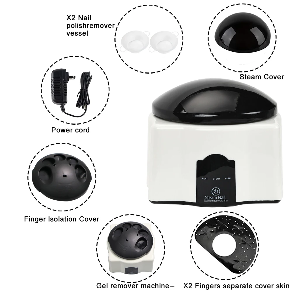 Dissolvant de vernis à ongles au Gel à vapeur 36w, outils électriques d'amélioration des ongles adaptés aux Salons de manucure et aux ménages